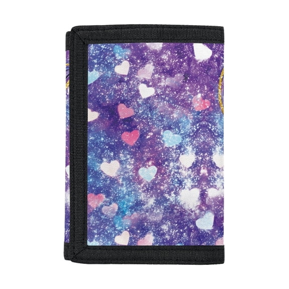CHAQLIN Polyester Children's Wallet with Zipper Big Capacity Trifold Card Wallet for Sports, Mermaid Tail Trifold Money Organizer