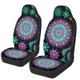 thumbnail image 1 of CHAQLIN Polyester Fabric Front Seat Cover for Automotive, Washable Waterproof Car Seat Covers, Mandala Art, 1 of 10
