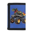 thumbnail image 1 of CHAQLIN Polyester Fabric Trifold Card Wallet with Velcro Secure Toddler Wallet for Outdoor, Dinosaur Pattern Kids Trifold Wallet, 1 of 6