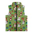 thumbnail image 1 of CHAQLIN Polyester Lightweight Sleeveless Fleece Jacket for Daily Life Casual, Warm Kid Outerwear Vest, Christmas Bulldog Print, 1 of 6