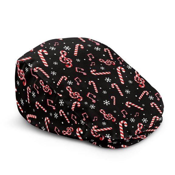 CHAQLIN Polyester Newsboy Hat for Summer Walking Street, Retro Light Flat Cap, Gingerbread Man Pattern