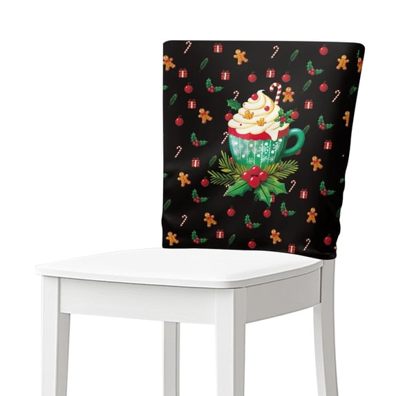 CHAQLIN Polyester Removable Chair Back Cover Soft Chair Back Covers ...