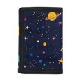 thumbnail image 1 of CHAQLIN Polyester Trifold Card Wallet with Slim Lightweight Children's Wallet for Outdoor, Astronaut Space Pattern Small Money Bag, 1 of 6