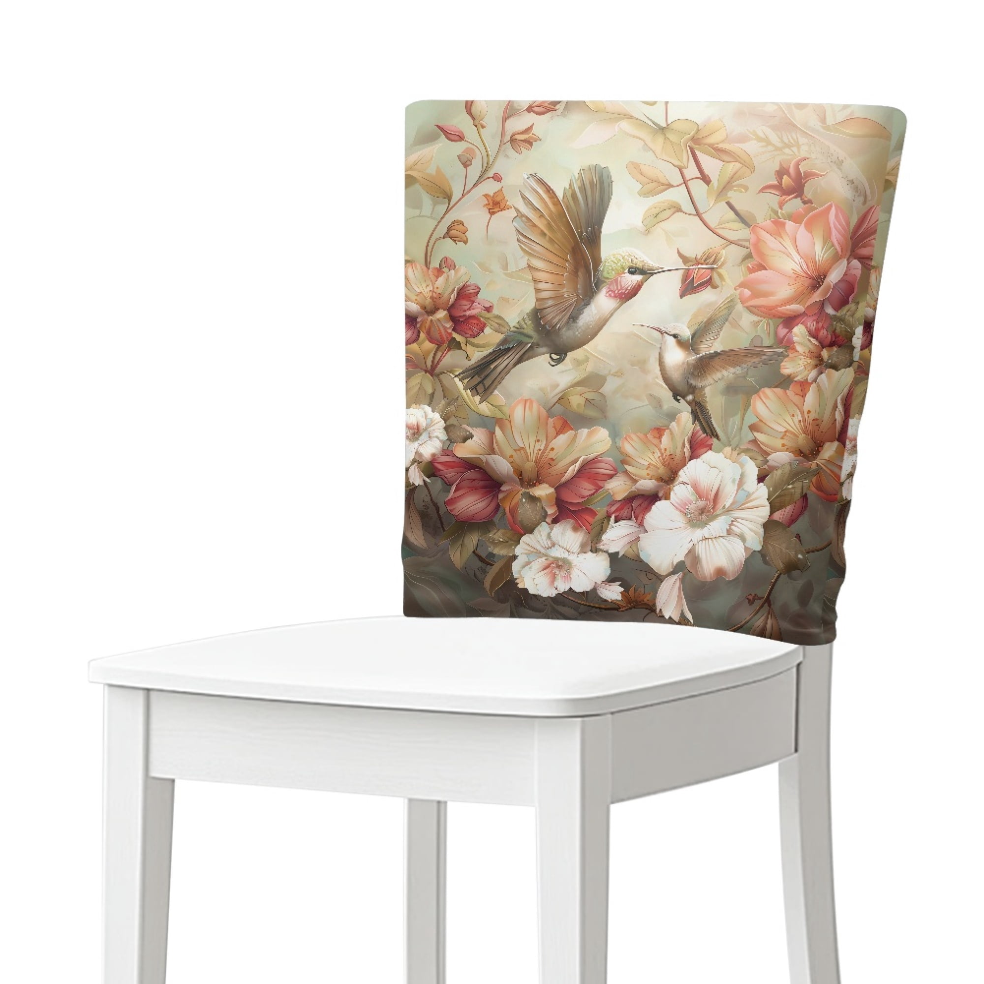 CHAQLIN Polyester Washable Chair Back Covers Removable Dining Chair ...