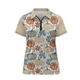 thumbnail image 1 of CHAQLIN Pumpkin and Maple Leaf Pattern Daily Going Out Polo Shirts, Polyester Golf Polo Tops Stretch Stylish Athletic Tops for Sport Tennis Sports Training, 1 of 15