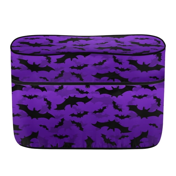 CHAQLIN Purple Bat RV Propane Tank Cover Durable for Travel Camping, Polyester Fabric Waterproof Dustproof RV Camping Dual Propane Tank Cover