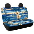 thumbnail image 1 of CHAQLIN Rear Seat Cover Replacements for Car Interior Auto, Blue Hibiscus Palm Print 2pcs Replacement Seat Protectors Stretch Non-Slip, 1 of 7