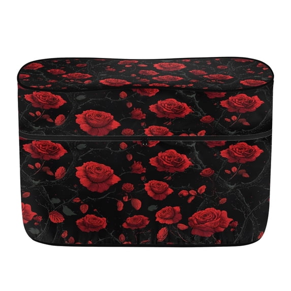 CHAQLIN Red Rose RV Dual Propane Tank Cover, UV Resistant Polyester Fabric Tank Cover, Waterproof Protective Cover for Travel Camping