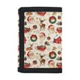 thumbnail image 1 of CHAQLIN Santa Claus Gift Patterns Children's Wallet, Stretch Polyester Coin Bag Wallet for School, Wear-Resistant Slim Trifold Card Wallet, 1 of 7