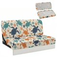 thumbnail image 1 of CHAQLIN Sea Turtle Print Stretch Washable RV Couch Covers Compatible with Camper Motorhome, 2 Piece RV Folding Sofa Bed Cover, 1 of 7