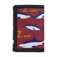 thumbnail image 1 of CHAQLIN Shark Pattern Easy Access Children's Wallet, Polyester Trifold Card Wallet Lightweight Kids Trifold Wallet for Outdoor Sports, 1 of 7