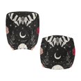thumbnail image 1 of CHAQLIN Skull Mushroom Floral Print 2 Pcs Office Chair Slipcover for Armchair Stretch Stretchable Computer Chair Protector Polyester Fabric Office Computer Chair Covers, 1 of 8