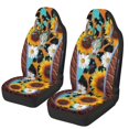 thumbnail image 1 of CHAQLIN Skull Sunflower Universal Seat Covers for Cars Polyester Easy Install Protection Car Seat Covers for Auto, 1 of 7