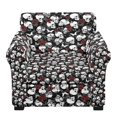 thumbnail image 1 of CHAQLIN Skull with Red Roses Pattern Chair Slipcover for Living Room, 2 Piece Individual Cushion Cover Brushed Armchair Cover Anti-Dust for Pet, 1 of 6