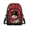 thumbnail image 1 of CHAQLIN Snowman Cell Phone Crossbody Bags with Adjustable Strap Zipper Closure Small Crossbody Wallet for Hiking, Polyester Sling Bag, 1 of 8