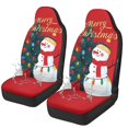 thumbnail image 1 of CHAQLIN Snowman Christmas Tree Print Automotive Cover Polyester Decoration Premium Driver Seats Protector Cushion for Automobile, 1 of 12