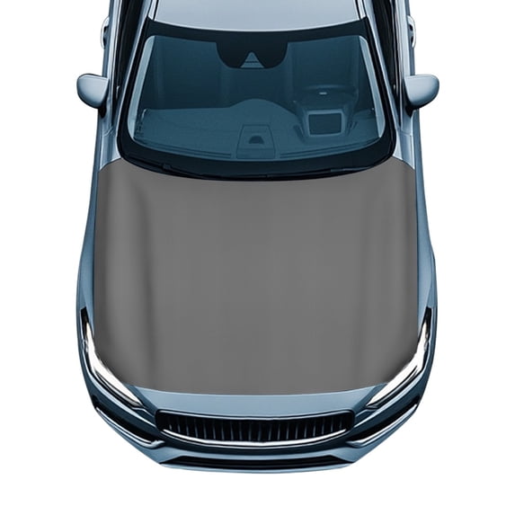 CHAQLIN Solid Matte Gray Car Hood Cover - Weatherproof, Stretchable Auto Exterior Accessory with Universal Fit for Sedans, Trucks & SUVs