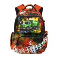 thumbnail image 1 of CHAQLIN Sports Car Graffiti Print Breathable Backpack with Large Capacity Lightweight School Bag, Front Pocket 17 Inch Elementary Bookbag for Elementary School Travel, 1 of 9
