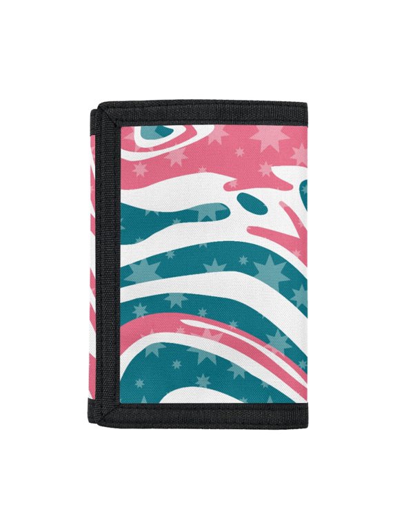 Star Flame Pattern Children's Wallet for School, Elastic Polyester Trifold Card Wallet with Waterproof Portable Tri-fold Wallet