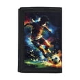 thumbnail image 1 of CHAQLIN Stretch Polyester Children's Trifold Card Wallet with Soccer Player Decoration , Youth Slim Wallet for Outdoor and Daily Use, 1 of 7