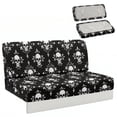 thumbnail image 1 of CHAQLIN Stretchable Furniture Protector Fit for Camper RV RV Folding Sofa Bed Cover Fit for Jackknife Sleeper Sofas, Skull Floral Pattern, 1 of 7