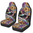thumbnail image 1 of CHAQLIN Stretchy Fabric Car Seat Covers for Automotive, Washable Elastic Car Front Seat Covers Set, Hummingbird Floral Pattern, 1 of 11