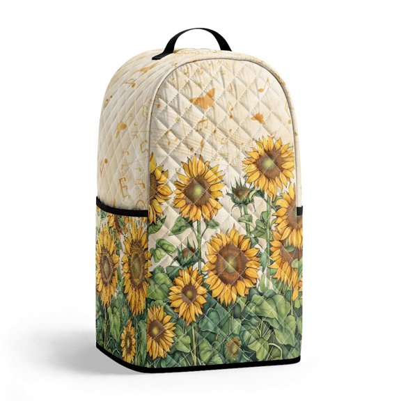 CHAQLIN Sunflower Notes Polyester Cooking Machine Cover, Kitchen Appliance Cover Lightweight Easy to Clean Blender Machine Cover for Home Daily Uses