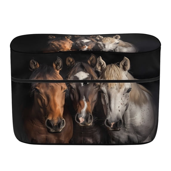 CHAQLIN Three Horse Portrait RV Propane Tank Cover, Polyester Waterproof Dustproof Cover for Camping and RV Travel