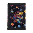 thumbnail image 1 of CHAQLIN Trifold Purse Dino in Space Portable Youth Wallet for Outdoor Sports, Polyester Foldable Kids Trifold Purse, 1 of 6