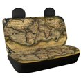 thumbnail image 1 of CHAQLIN Vintage World Map Rear Bench Seat Covers for Cars, 2 Piece Dirt-Proof Decorative Back Seat Covers for Sedan and Truck, 1 of 4
