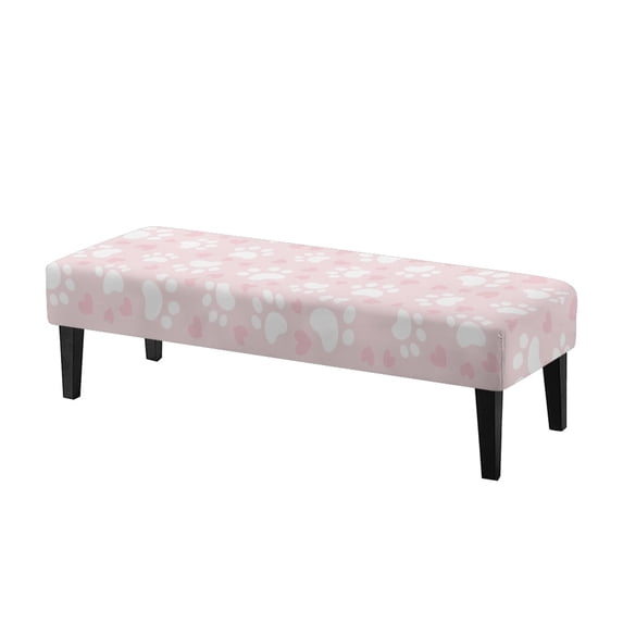 CHAQLIN Washable Bench Slipcover for Living Room Bedroom, Polyester Spandex Elastic Dining Bench Covers with High Stretch