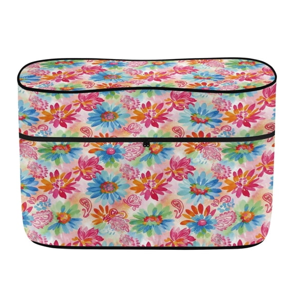 CHAQLIN Watercolor Floral RV Propane Tank Cover with Durable Polyester, Waterproof UV Resistant Dual Tank Cover for Outdoor Camping and Travel