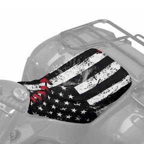 CHAQLIN Waterproof ATV Seat Cover for Hunting Mud, Non-Slip All Terrain Vehicle Seat Cover, USA Flag Baseball Print