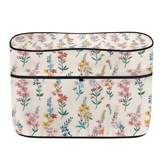 CHAQLIN Wildflower Print RV Dual Propane Tank Cover, Weather Resistant Polyester Fabric Protector for Travel Camping and RV Trailers