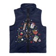 thumbnail image 1 of CHAQLIN With Pockets Girls Zip Up Vest for Winter Fall, Christmas Medical Print Polyester Soft Sleeveless Fleece Jacket, 1 of 6