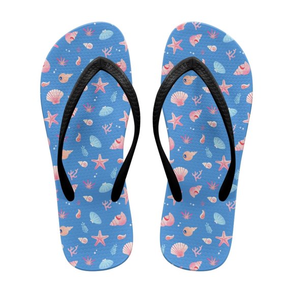 CHAQLIN Women's Beach Flip Flop, Super Lightweight and Soft Footbed, Thin Glitter Strap
