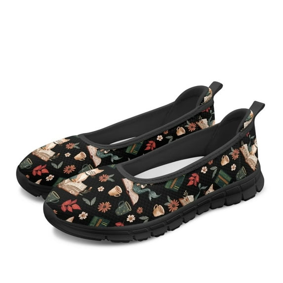 CHAQLIN Women's Knitted Flat Shoes Lightweight Comfortable Loafers Women Footwear Slip On Casual Breathable Walking Shoes