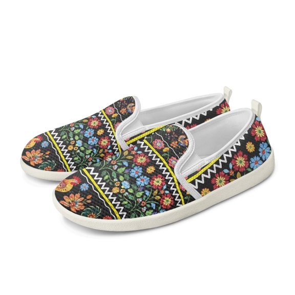 CHAQLIN Women's Slip On Shoes Fashion Comfortable Sneakers for Women Round Toe Office Flats Shoes with Low Wedge