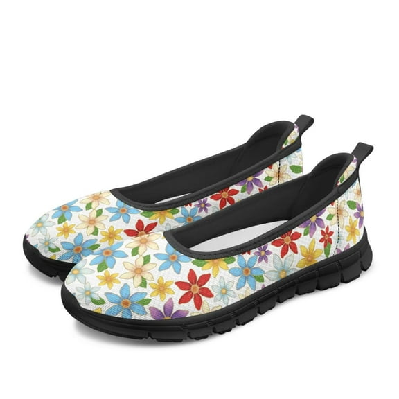 CHAQLIN Women's Slip on Casual Sneakers Comfortable Tennis Shoes Work Nurse Flat Shoes Lightweight Walking Shoe