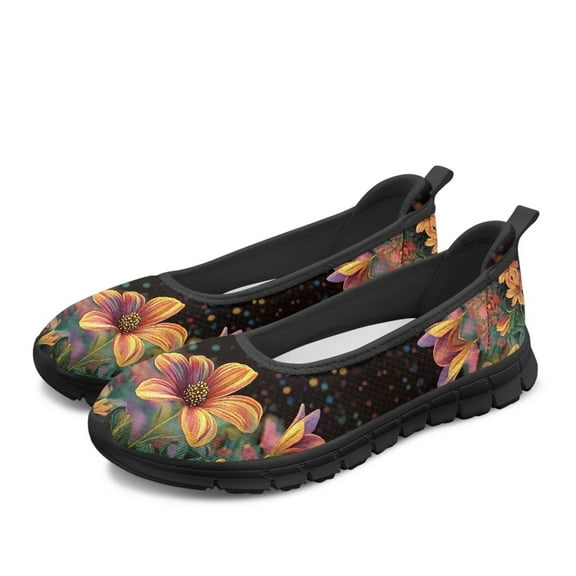 CHAQLIN Women's Slip on Shoes Knit Sneakers Loafers Non Slip Shoes Low Top Casual Shoes