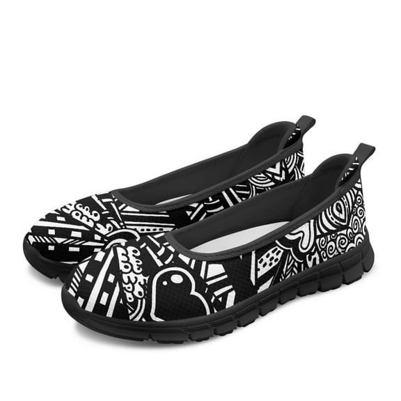 CHAQLIN Women's Slip on Shoes Knit Sneakers Loafers Non Slip Shoes Low Top Casual Shoes