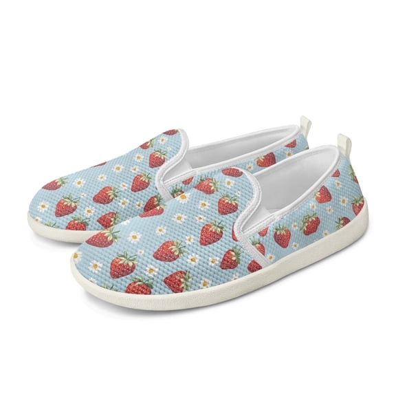 CHAQLIN Womens Fashion Sneaker Zero Drop Walking Shoes Women Slip On Sneakers Comfortable Breathable Knit Flats