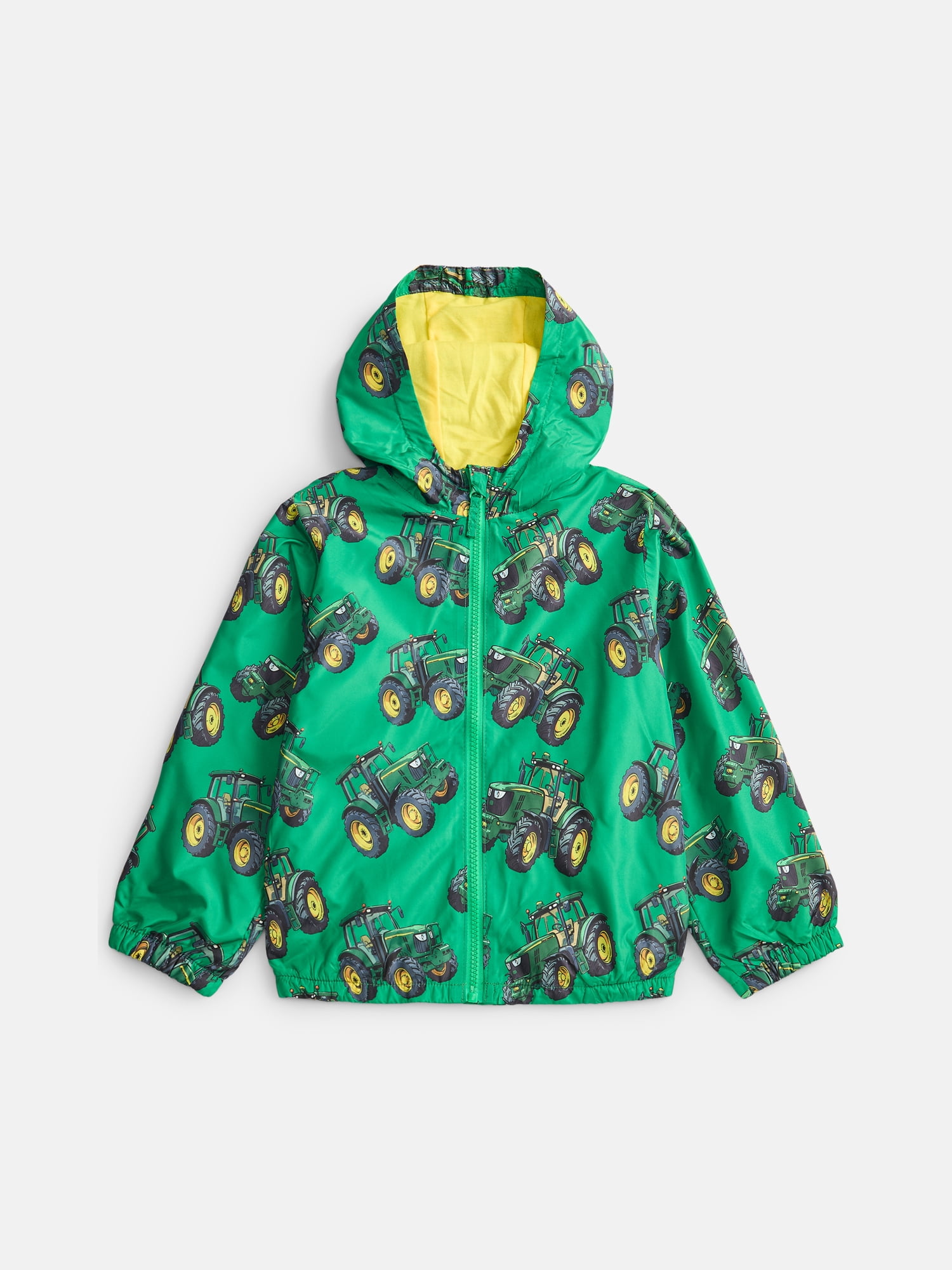 John Deere Tractor Toddler Boys Lightweight Windbreaker Jacket, Sizes 2T-5T