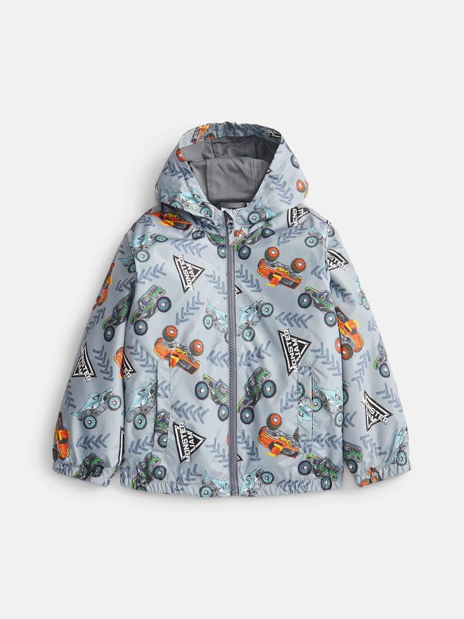 Monster Jam Toddler Boys Lightweight Windbreaker Jacket, Sizes 2T-5T