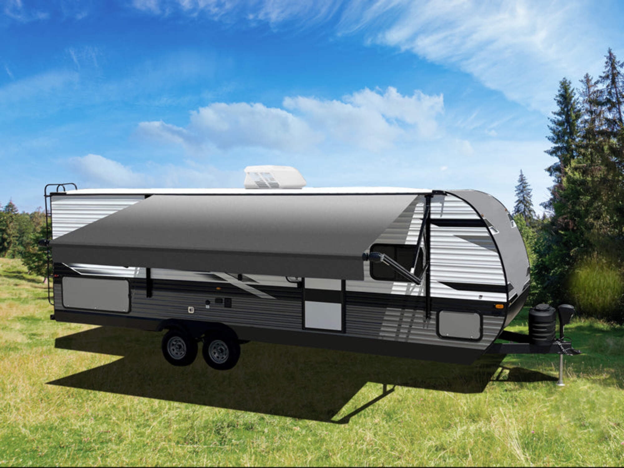 CHARCOAL FADE CANOPY/ROLL TUBE 20'