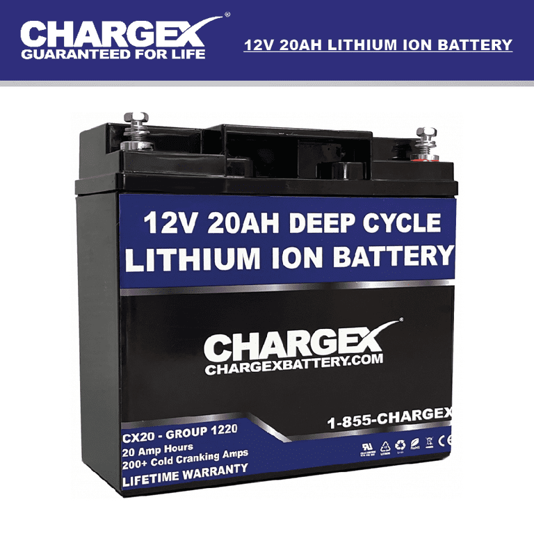 CHARGEX 12V 20AH Lithium Ion Battery