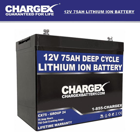 CHARGEX 12V 75AH Lithium-Ion Battery