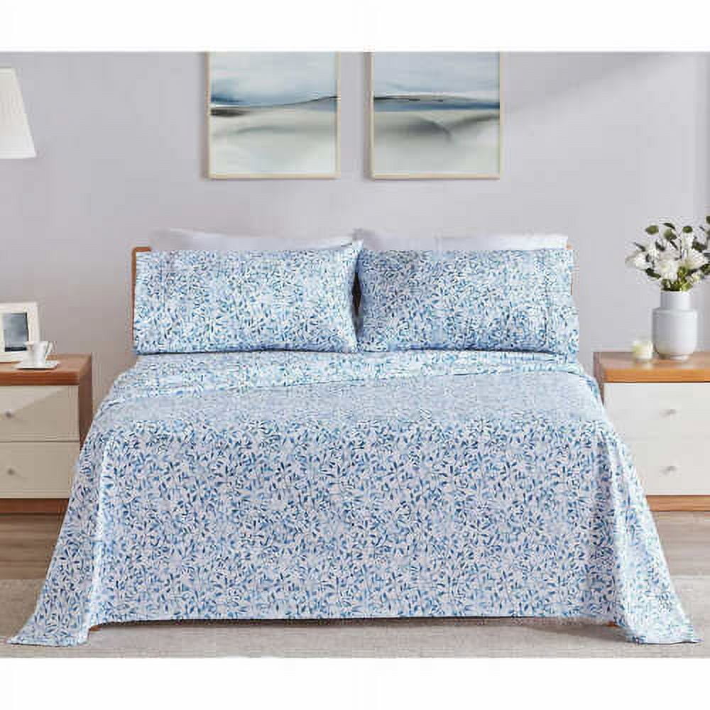 CHARISMA 6 Piece Sheet Set Extra Soft Microfiber QUEEN, Hypnotic Blue