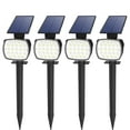 thumbnail image 1 of CHARKEE Solar Spot Lights Outdoor Waterproof,4 Pack/800LM 6500K Solar Powered Spotlights for Yard Garden Tree,150°Adjustable Panel, 1 of 7