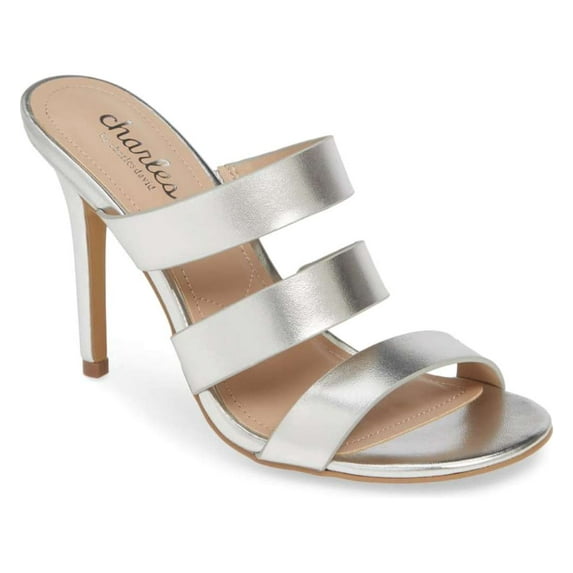 CHARLES BY Charles David Womens Rivalry SILVER Mule Pump Open Toe